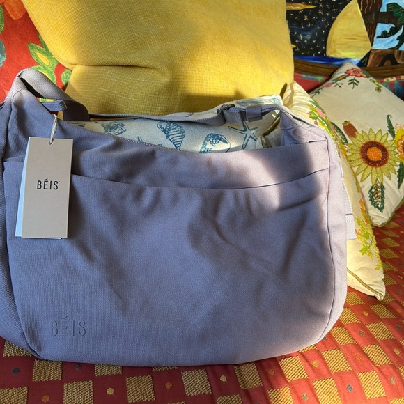 NWT BÉIS The Carryall Crossbody  in Lavender Purple - Picture 6 of 8